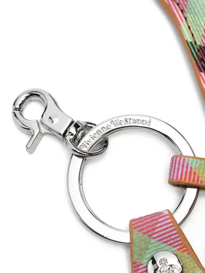 Vivienne Westwood Plaid-pattern Keyring In Multi