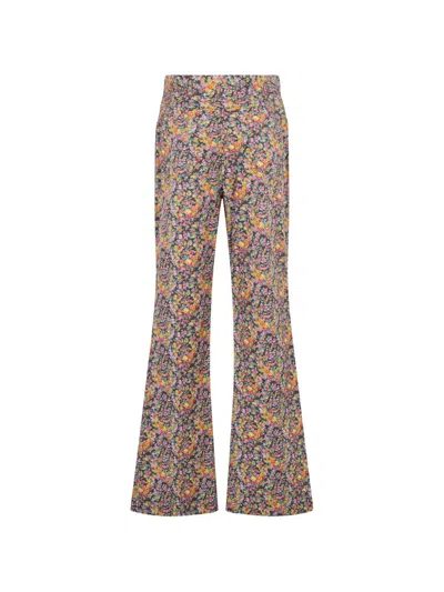 Philosophy Di Lorenzo Serafini Floral Flared Trousers In Multi