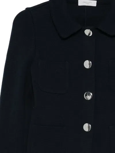Charlott Buttoned Collared Jacket In Black