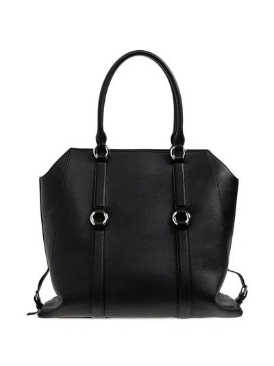 Alexander Mcqueen Farringdon Ring-detail Tote Bag In Black