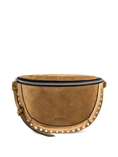 Isabel Marant Skano Studded Zip Belt Bag In Brown