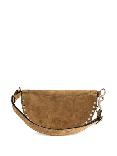 Isabel Marant Skano Studded Zip Belt Bag In Brown