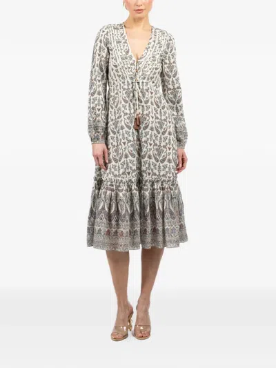 Veronica Beard Vani Tiered Paisley-print Midi Dress In Multi