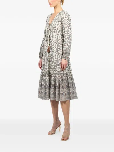 Veronica Beard Vani Tiered Paisley-print Midi Dress In Multi