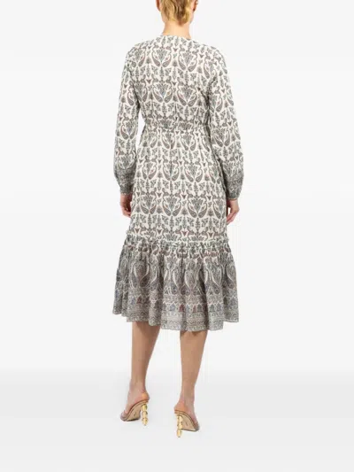 Veronica Beard Vani Tiered Paisley-print Midi Dress In Multi