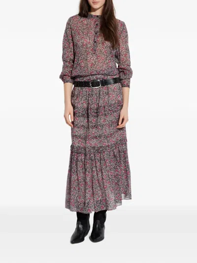 Isabel Marant Étoile Maria Floral Buttoned Top In Multi
