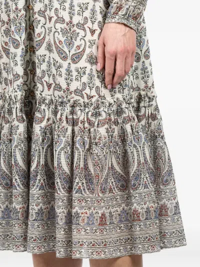 Veronica Beard Vani Tiered Paisley-print Midi Dress In Multi