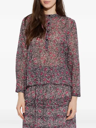 Isabel Marant Étoile Maria Floral Buttoned Top In Multi