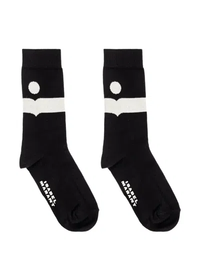 Isabel Marant Calzini Nesson Medi Con Logo In Black