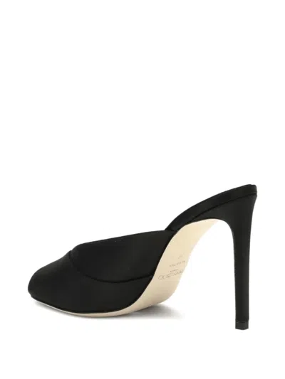 Jimmy Choo Brigitte Peep-toe Heeled Mules In Black