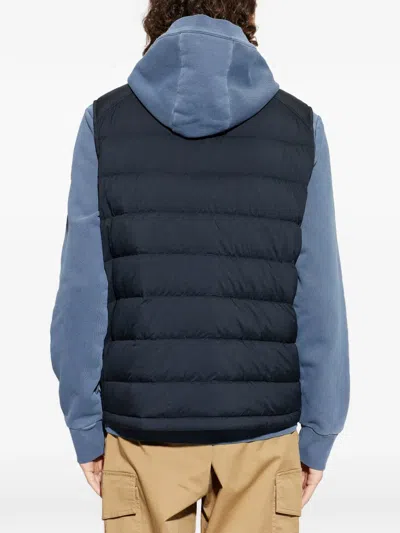 Moncler Barthe Padded Gilet In Blue