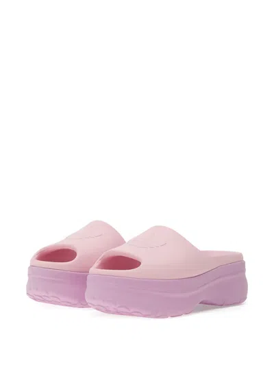 Adidas Originals Adifom Platform Logo Slides In Pink