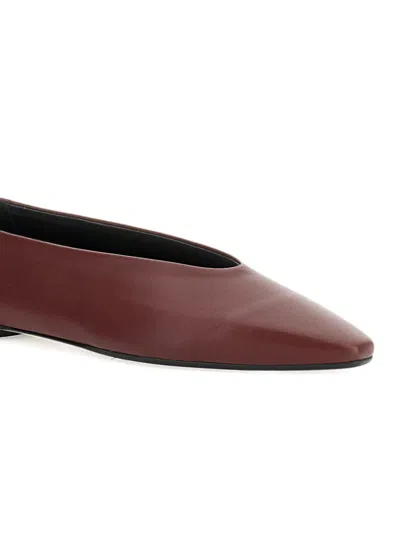 Aeyde Womens Wine Betty Pointed-toe Leather Ballet Flats