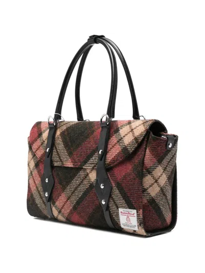 Vivienne Westwood Harris Tweed Check Tartan Tote Bag In Multi