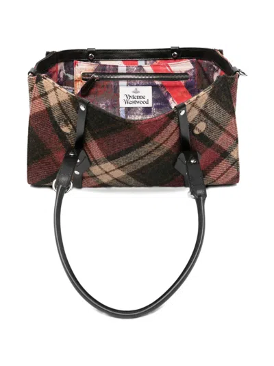 Vivienne Westwood Harris Tweed Check Tartan Tote Bag In Multi