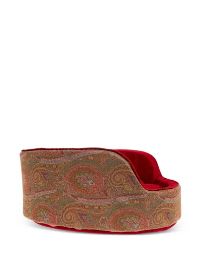 Etro Home Paisley-pattern Pet Bed In Red