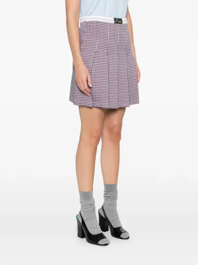 Marni Check-patten Pleated Skirt In Multi