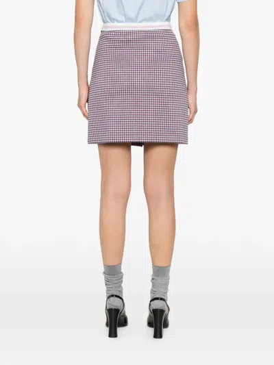 Marni Check-patten Pleated Skirt In Multi