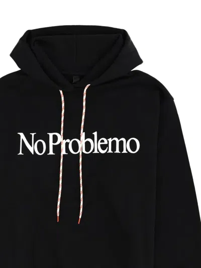 No Problemo Logo Drawstring Hoodie In Black