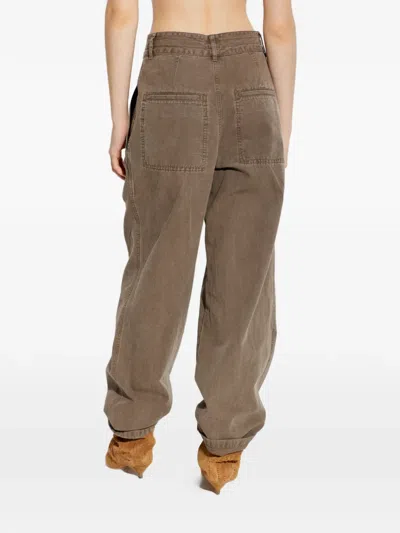 Isabel Marant Étoile Nadine Pleated Trousers In Brown