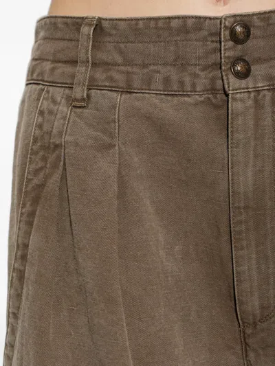 Isabel Marant Étoile Nadine Pleated Trousers In Brown