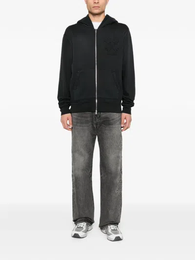 Amiri Embroidered Hooded Jacket In Black