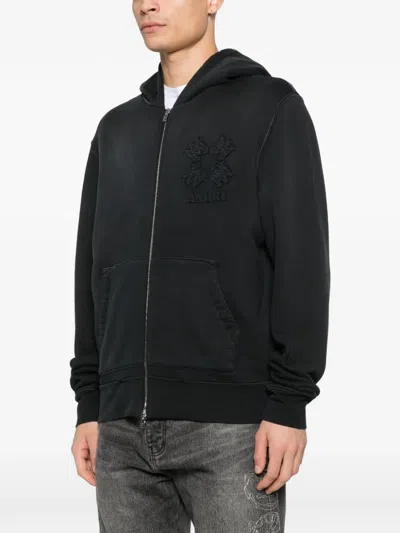 Amiri Embroidered Hooded Jacket In Black