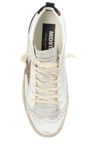 Golden Goose Mid Star Leather Upper And Toe Glit In Multi