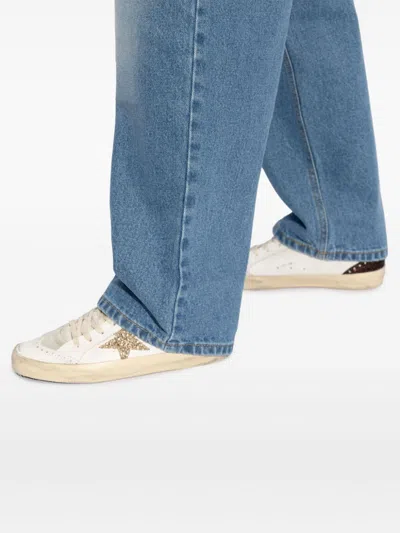 Golden Goose Mid Star Leather Upper And Toe Glit In Multi