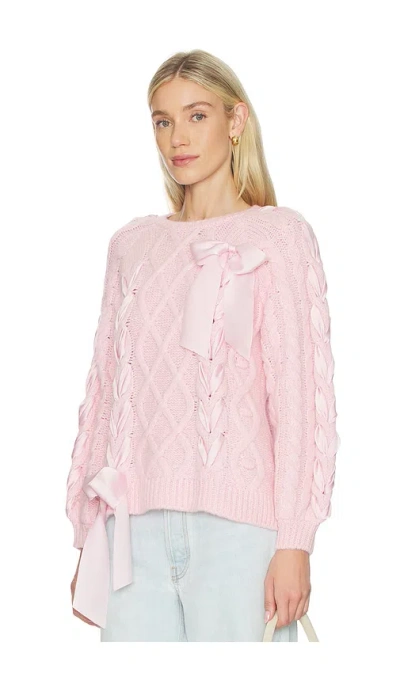 Loveshackfancy Kloss Pullover In Pink