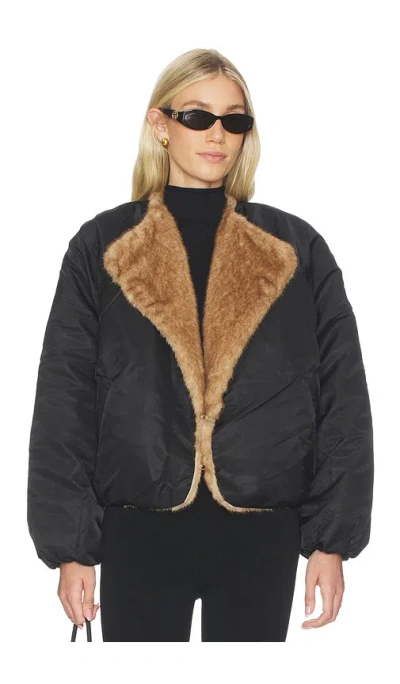 Line & Dot Camden Bomber Jacket In Black