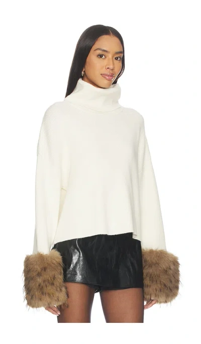 Line & Dot Hadley Sweater In White