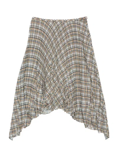 Acne Studios Asymmetrical Checked Skirt