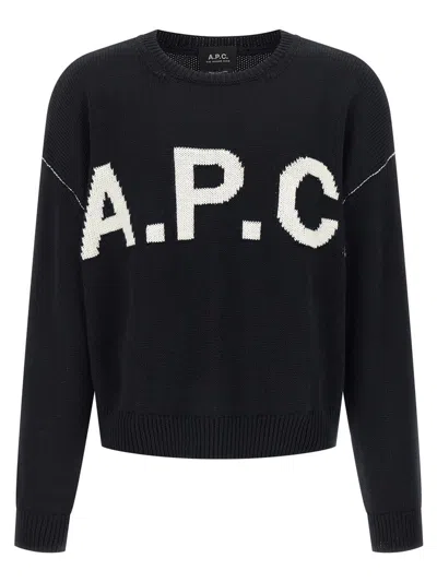Apc Logo-lettering Sweater In Black