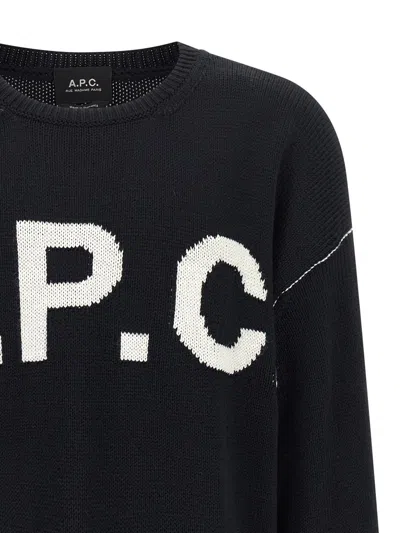 Apc Logo-lettering Sweater In Black
