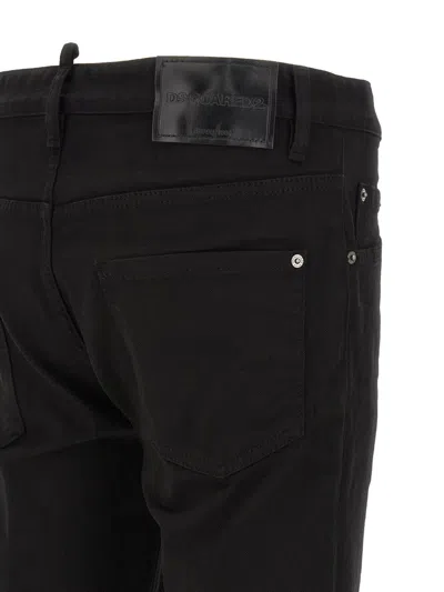 Dsquared2 Sleek Black Jeans With Comfortable Stretch Fabric And Modern Fit In Black