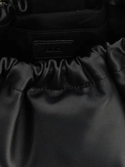 Apc Ninon Hoop Shoulder Bags Black In Black