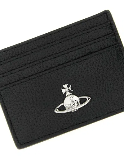 Vivienne Westwood Orb Logo Card Holder In Black