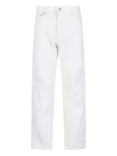 Coperni Straight Leg Logo Plaque Pants In Neutral