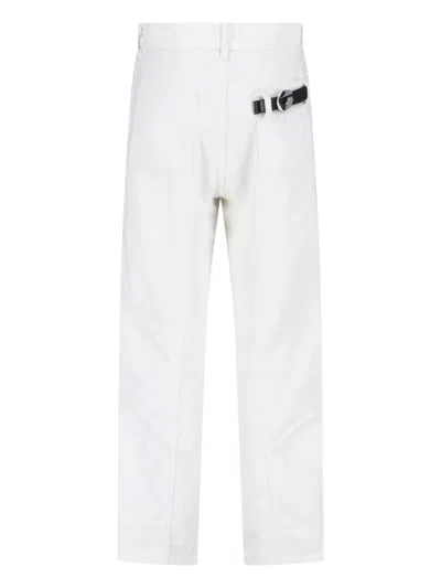 Coperni Straight Leg Logo Plaque Pants In Neutral