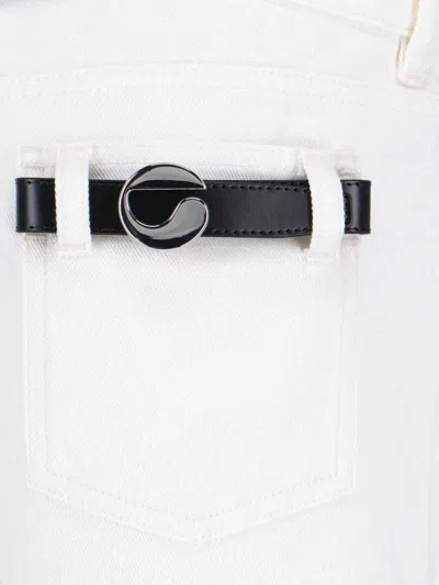 Coperni Straight Leg Logo Plaque Pants In Neutral