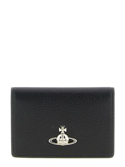 Vivienne Westwood Orb Logo Card Holder In Black