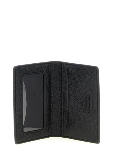 Vivienne Westwood Orb Logo Card Holder In Black