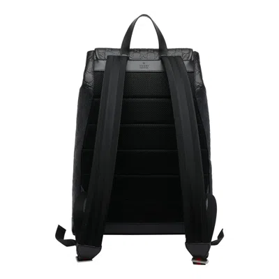 Gucci Medium Gg Emblem Backpack In Black