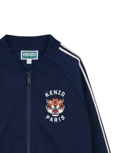 Kenzo Tiger-print Sweatshirt In Blue