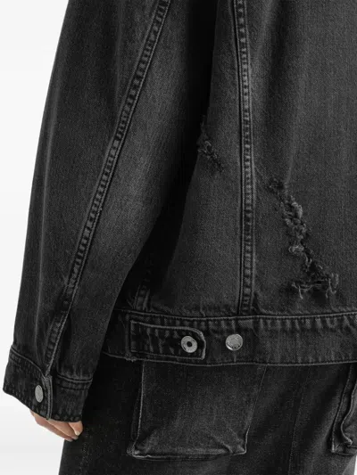 Dolce & Gabbana Buttoned Denim Jacket In Black