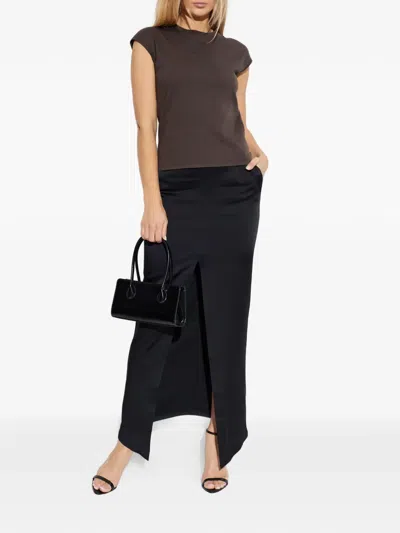 Tom Ford Logo-embroidered T-shirt In Brown