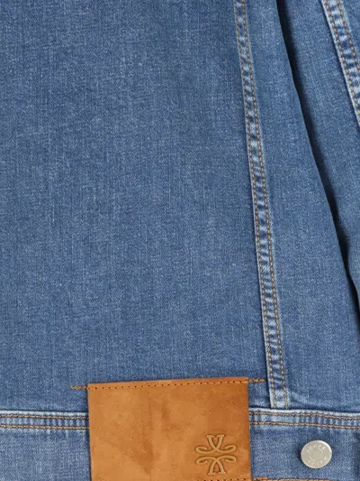 Jacob Cohen Buttoned Denim Jacket In Blue