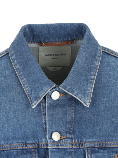 Jacob Cohen Buttoned Denim Jacket In Blue