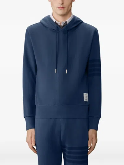 Thom Browne Blue Solid Loopback Overdyed 4-bar Hoodie In Blue